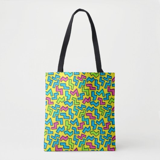 Neon Pattern van 80/90 Tote Bag (Voorkant)