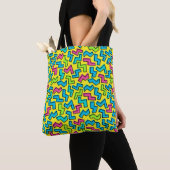 Neon Pattern van 80/90 Tote Bag (Dichtbij)