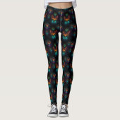 Neon Pauw Bloesem Bloesem Leggings (Voorkant)