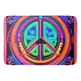 Neon Peace Mandala Badmat