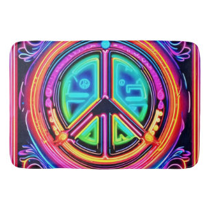 Neon Peace Mandala Badmat