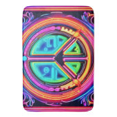 Neon Peace Mandala Badmat (Voorkant Verticaal)