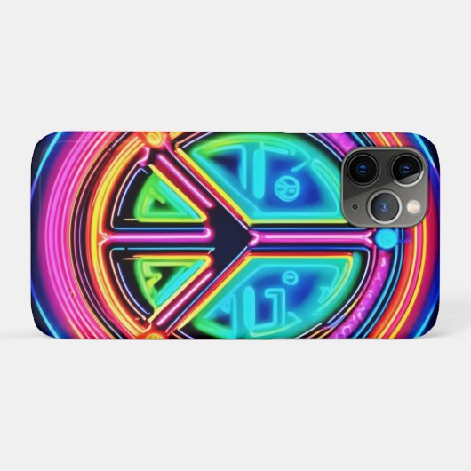 Neon Peace Mandala Case-Mate iPhone Case (Achterkant (horizontaal))