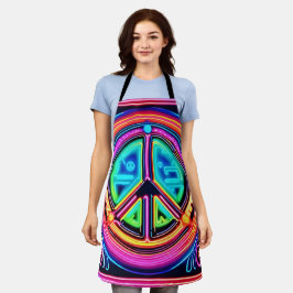 Neon Peace Mandala Schort