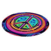 Neon Peace Mandala Snijplank (Hoek)