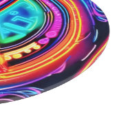 Neon Peace Mandala Snijplank (Hoek)