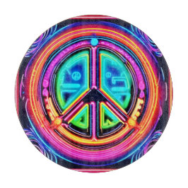 Neon Peace Mandala Snijplank