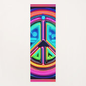Neon Peace Mandala Yogamat (Voorkant)