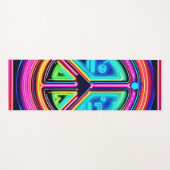 Neon Peace Mandala Yogamat (Voorkant (horizontaal))