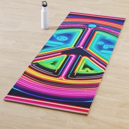 Neon Peace Mandala Yogamat (In situ)