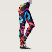 Neon Peace-symbolenpatronen Leggings (Rechts)