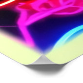 Neon Peace-symbolenpatronen Poster (Hoek)