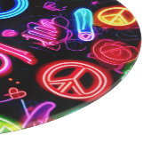 Neon Peace-symbolenpatronen Snijplank (Hoek)