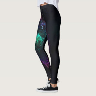 Neon Peacock Elegance Leggings