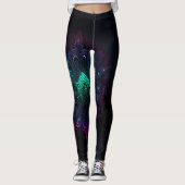 Neon Peacock Elegance Leggings (Voorkant)