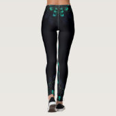 Neon Peacock Elegance Leggings (Achterkant)