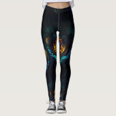 Neon Peacock Elegance Leggings (Voorkant)
