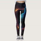 Neon Peacock Elegance Leggings (Voorkant)