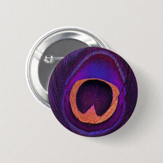 Neon Peacock Ronde Button 5,7 Cm (Voorkant /achterkant)