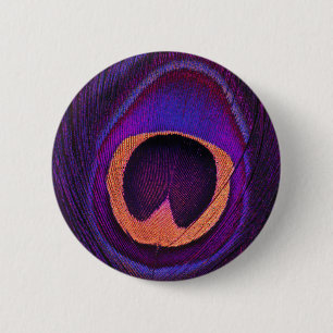 Neon Peacock Ronde Button 5,7 Cm