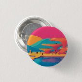 Neon Peak Waterfront Ronde Button 3,2 Cm (Voorkant /achterkant)