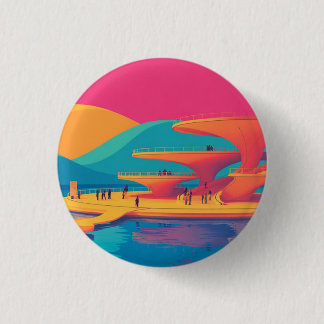 Neon Peak Waterfront Ronde Button 3,2 Cm
