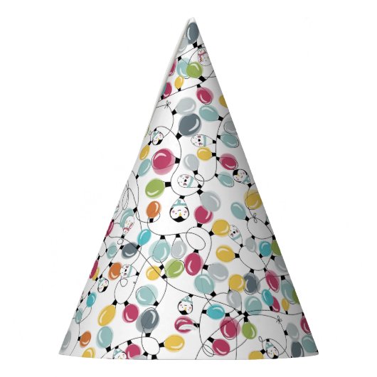 Neon Penguin-kerstballonnen Feesthoedjes (Links)