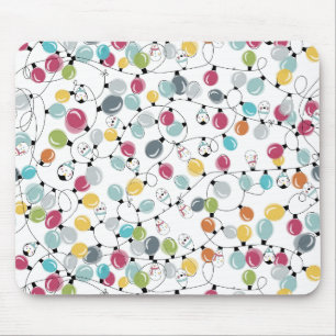 Neon Penguin-kerstballonnen Muismat