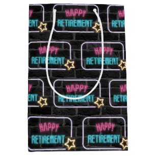 Neon Pensioen Teken op Brick Medium Cadeauzakje