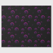 Neon Pentacles Witchy Wrapping Paper Cadeaupapier (Vlak)