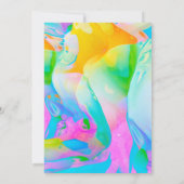 Neon People Balloons Birthday Party Kaart (Achterkant)