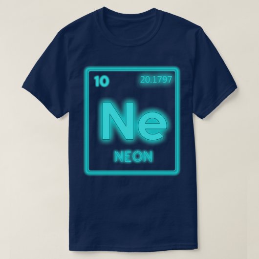 Neon Periodic Table Element Pun Chemistry Nerd 1 T-shirt (Design voorkant)