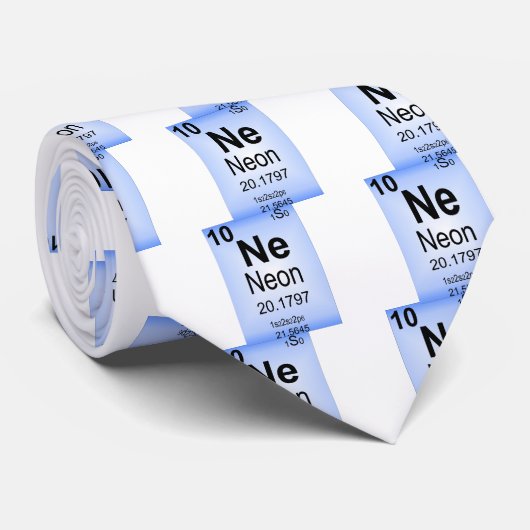 Neon Periodic Table Element Stropdas (Opgerold)