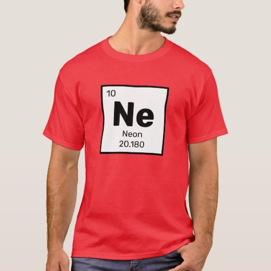 Neon / Periodiek Tafel - Nieuw Element T-shirt (Voorkant)