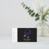 Neon Pet Groomer Suds Logo Reward Visitekaartje (Staand voorkant)