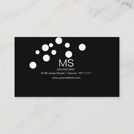 Neon Pet Groomer Suds Logo Reward Visitekaartje (Achterkant)