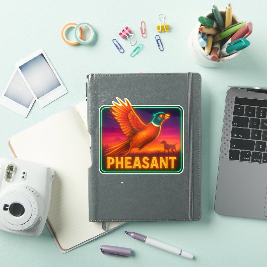 Neon Pheasant Sticker (iPad Cover)