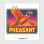 Neon Pheasant Sticker (Vel)