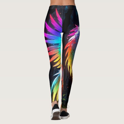 Neon Phoenix Bird Leggings (Achterkant)
