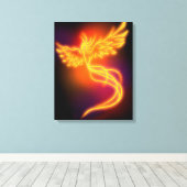 Neon Phoenix Canvas Afdruk (Insitu (Houten vloer))