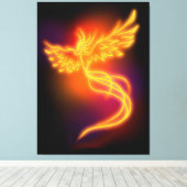 Neon Phoenix Canvas Afdruk (Insitu (Houten vloer))