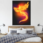 Neon Phoenix Canvas Afdruk (Insitu (Slaapkamer))