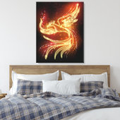 Neon Phoenix Canvas Afdruk (Insitu (Slaapkamer))
