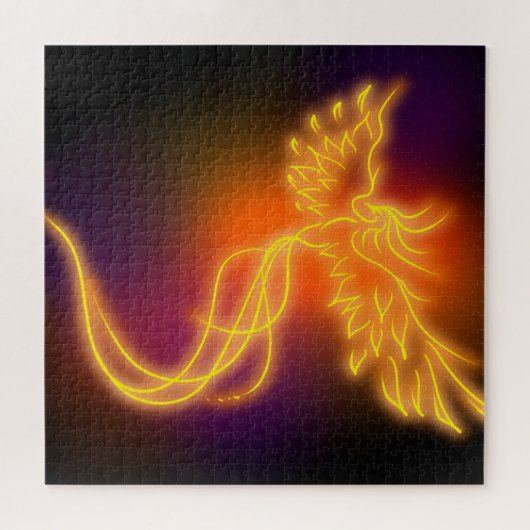 Neon Phoenix Legpuzzel (Horizontaal)