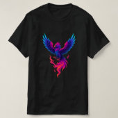 Neon Phoenix Rebirth – Vibrant Mythical Firebird  T-shirt (Design voorkant)