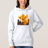 Neon Phoenix Rooftop Graffiti Art Hoodie (Voorkant)