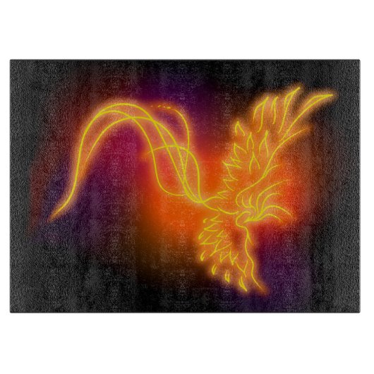 Neon Phoenix Snijplank (Voorkant)