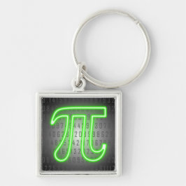 Neon Pi Day-teken Sleutelhanger