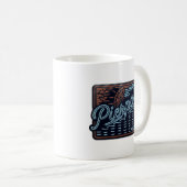 Neon Pierport Michigan Koffiemok (Voorkant rechts)