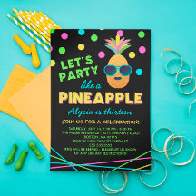 Neon Pineapple Birthday Party